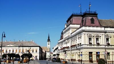 Baja - City center - Town Hall-stock-foto