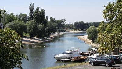 View of Danube Sugovica branch - Baja - Hungary-stock-foto