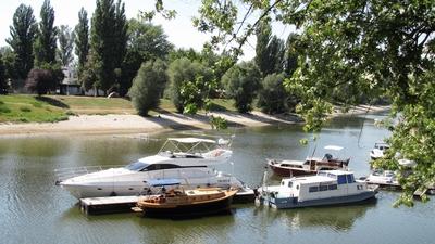 Baja - Danube river - Boats and yachts - Hungary-stock-photo