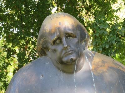 Miroslav Krleža statue - Croatian weiter - Budapest-stock-foto