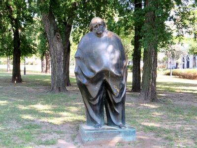 Statue of Miroslav Krleža - Croatina weiter - Budapest-stock-photo