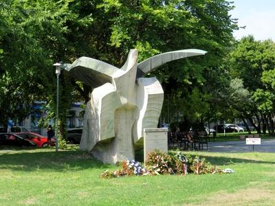 Monument to the pioneers of Hungarian aviation - Budapest-stock-foto