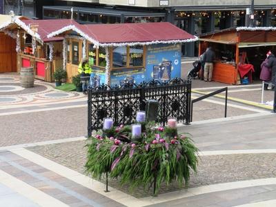 Advent wreath at the Budapest winter fair-stock-foto