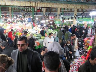 Shoppers in Tehran's Grand Bazaar-stock-photo