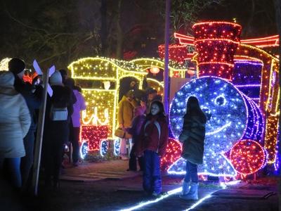 Lumina Park - Light and Sound - Budapest - Attraction-stock-foto
