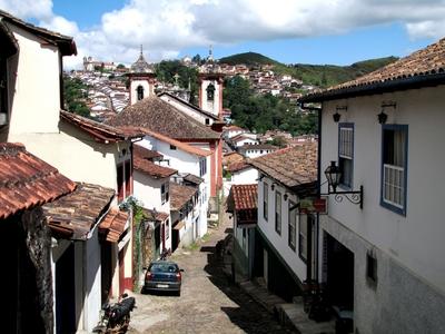 Ouro Preto - Skyline - Brazil - UNESCO World Heritage-stock-photo