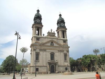 Pápa - Hungary - Parish church of Szent István Martyr-stock-photo