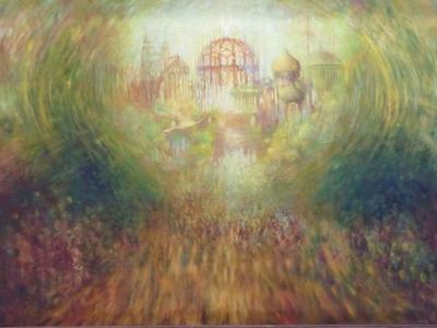 Encounter of Three Worlds - Painting - Hungary-stock-foto