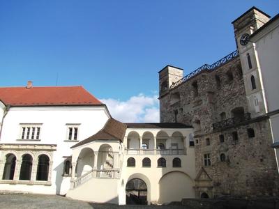 Rákóczi Castle - Sárospatak - Inner Courtyard - Hungary-stock-photo