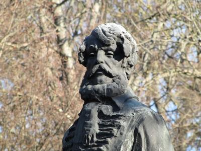 Statue of Kossuth Lajos - Sárospatak - Hungary-stock-foto