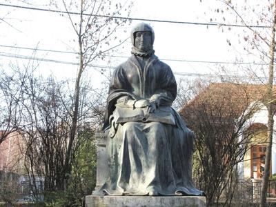 Lorántffy Zsuzsanna szobra - Sárospazak - Hungary-stock-foto