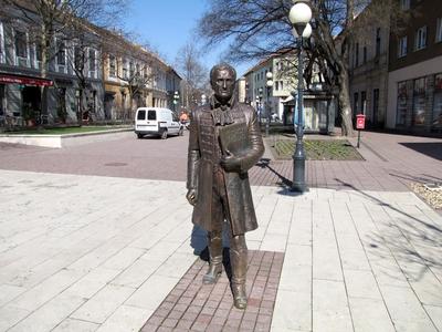 Statue of Katinczy Ferenc - Hungarian writer, poet, language reform - Sátoraljaújhely-stock-foto