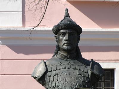Statue of Prince Árpád - Sátoraljaújhely - Hungary-stock-photo