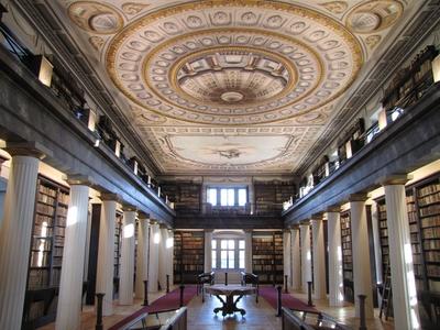 Library of the Reformed College - Sátoraljaújhely - Hungary-stock-foto