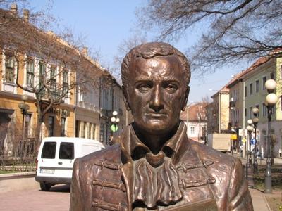 Statue of Ferenc Kazinczy - Hungarian weiter, poet, language reform-stock-foto