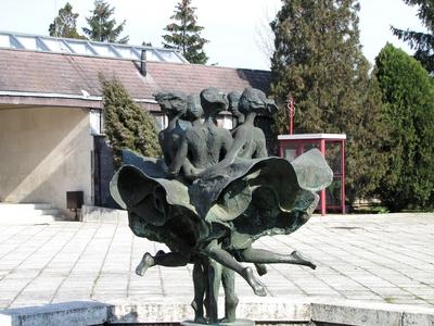 Flower Dance Fountain - Sárospatak - Hungary-stock-photo
