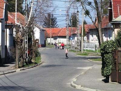 Street in Sátoraljaújhely - Hungary-stock-foto
