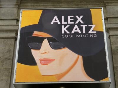 Vienna - Albertina - Exhibition - Alex Katz poster-stock-foto