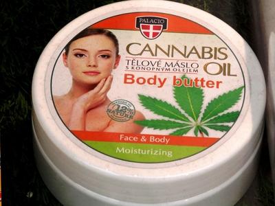 Cannabis body cream - Vienna - Austria-stock-photo