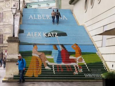 Vienna - Albertina - Staircase - Alex Katz - Austria-stock-foto