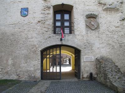 Gate of Rákóczi Castle - Szerencs - Hungary-stock-foto