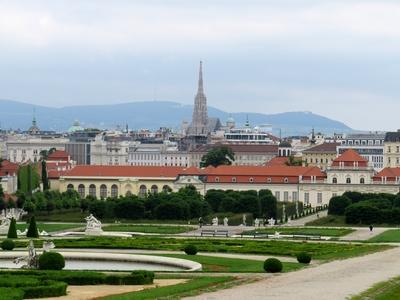 Vienna - Austria - Belvedere park View-stock-foto