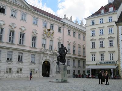 Juden square - Vienna - Lessing statue-stock-foto