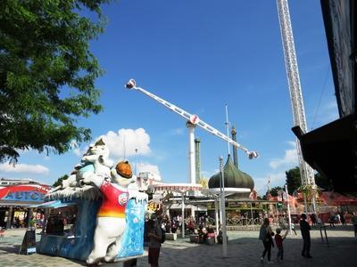 Propeller spinning wheel - Prater - Vienna - Amusement park-stock-foto