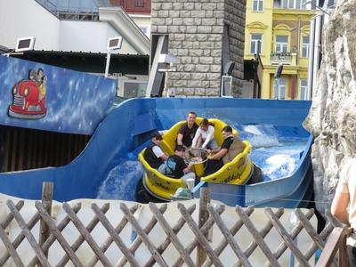 Water Slide in the Prater amusement park in Vienna-stock-foto