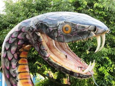 Snake head - Amusement park - Prater - Vienna-stock-foto