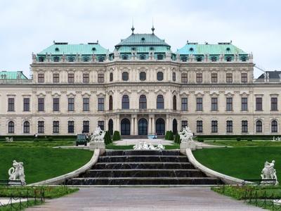 The Belvedere Palace in Vienna-stock-foto