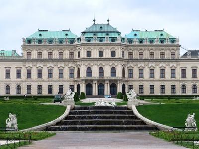 The Belvedere Palace in Vienna-stock-photo