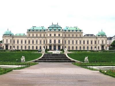 The Belvedere Palace in Vienna-stock-foto