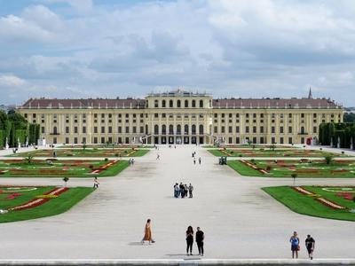 Schönbrunn Palace in Vienna-stock-foto