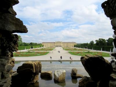 Schönbrunn Palace in Vienna-stock-foto