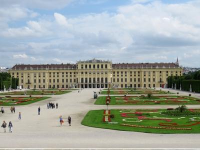 Schönbrunn Palace in Vienna-stock-foto