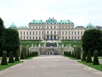 The Belvedere Palace in Vienna-stock-photo