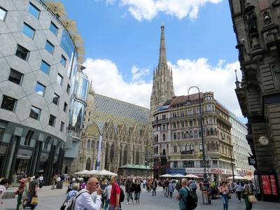 Vienna - Graben - Stephansplatz - Stephansdom - People-stock-foto