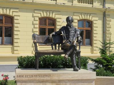 Statue of Count György Festetics - Keszthely - Hungary-stock-foto