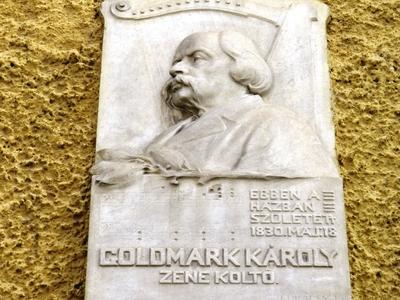 Memorial relief of Musician, composer, Goldmark Károly - Keszthely - Hungary-stock-photo