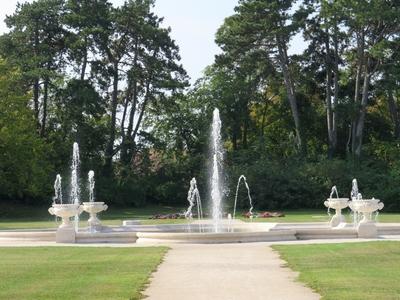 Fountain in the  Festetics Castle Park - Keszthely - Hungary-stock-foto