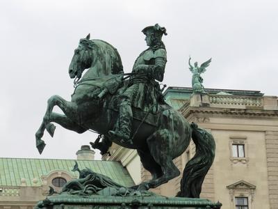 Prince Eugene Francis of Savoy-Carignano's equestrian statue - Vienna-stock-foto