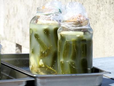 Sourdough cucumber at the Fisherman's Bastion - Budapest-stock-photo