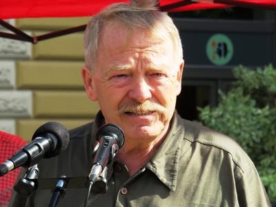 Miklós Patrubány - Wörld Alliance of Hungarians - Budapest demonstration for Peace-stock-foto