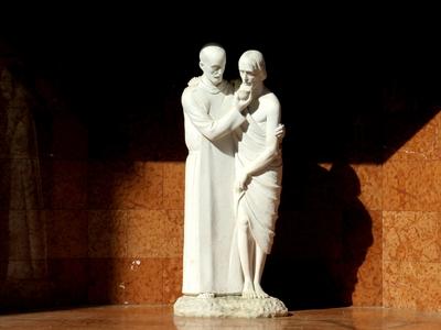 the Divine Saint John is Proclaiming - Statue - Budapest-stock-foto