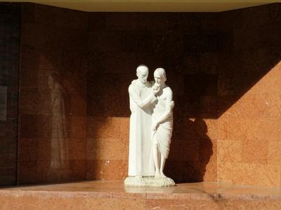 Statue - he Divine Saint John is Proclaiming - Budapest-stock-photo