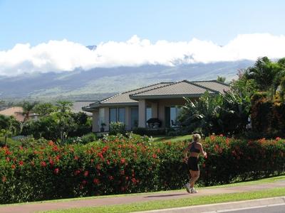 Jogging woman at Maui island resort - Hawaii - Nature - Sport-stock-photo