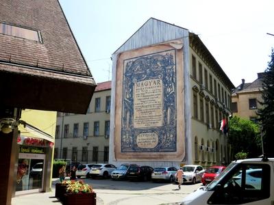 Tripartitum document - Wall Copy - Debrecen - Hungary-stock-foto