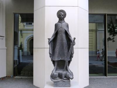 The statue of Saint Imre in the Veszprém castle - Hungary-stock-foto