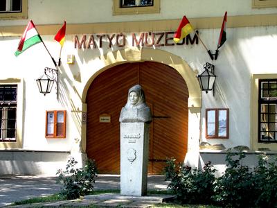Mezőkövesd - Matyó Museum -- Bust of Kis Jankó Bori - Hungary-stock-photo